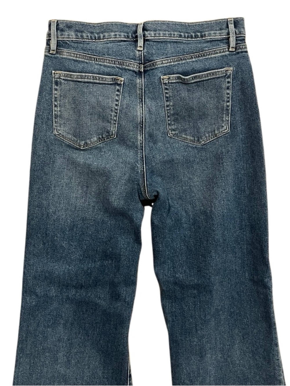 LOFT Frayed High Rise Wide Leg Jeans - Picture 7 of 10
